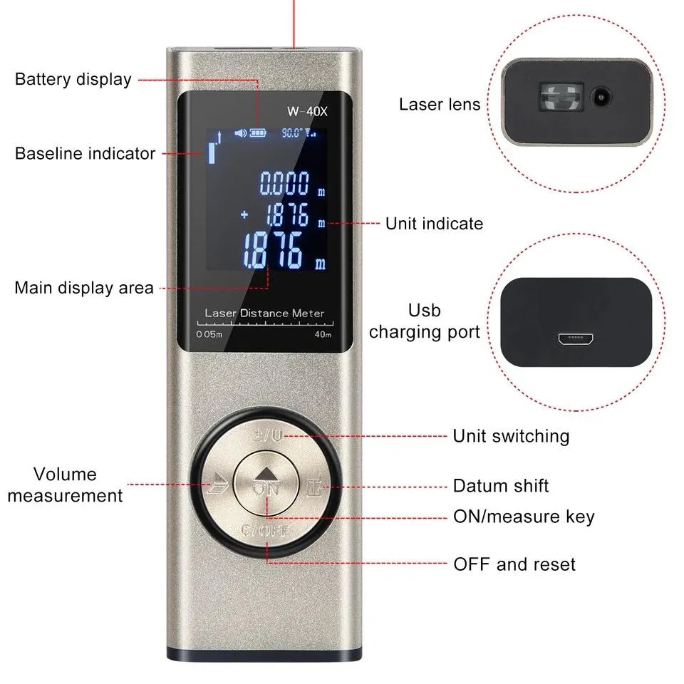 40M Smart Digital Laser Distance Meter