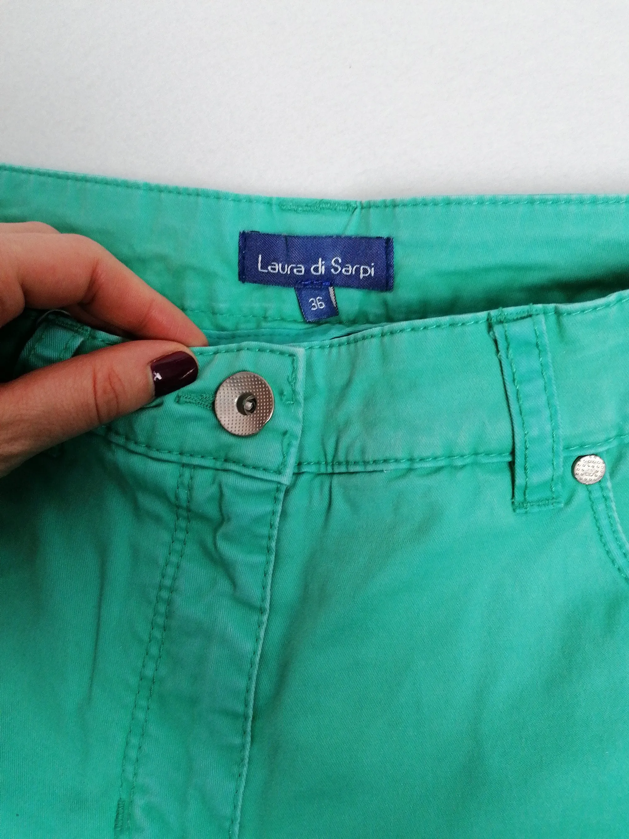 90's high-waist turquoise pants - size S-M