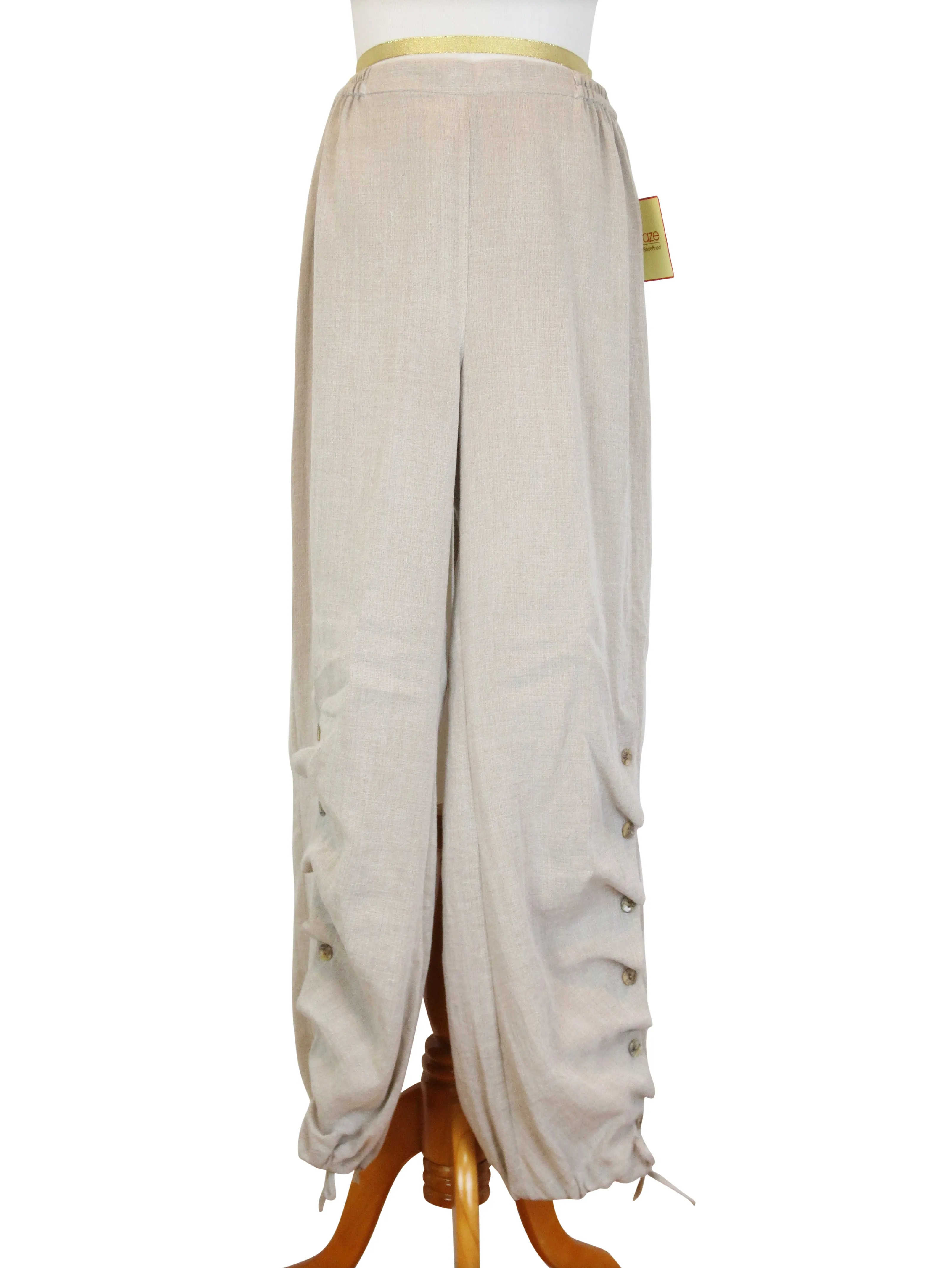 AAPT10 - Ripple Tide Linen Pants Ankle