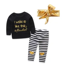 Addison 3 Piece Shirt, Pants and Headband Set