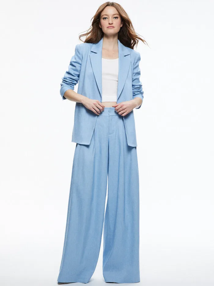 Alice.   Olivia - Scarlet Wide Leg Flare Pant - Chambray