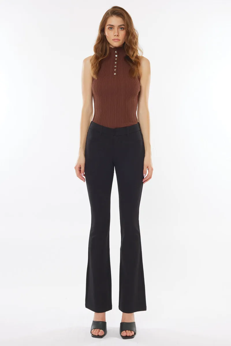 Ally Mid Rise Ponte Bootcut Pants