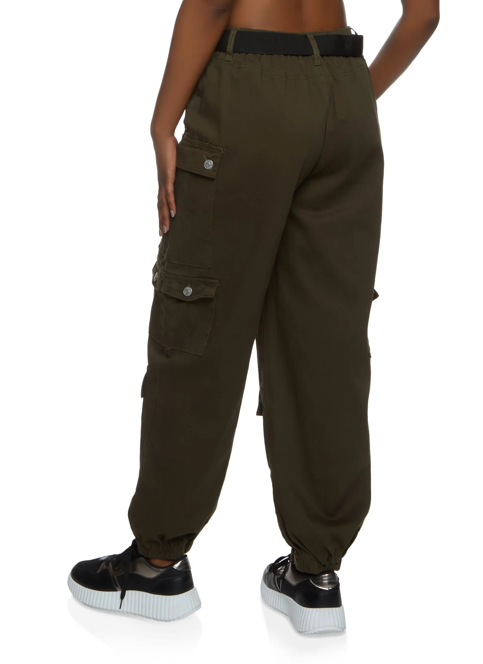 Almost Famous Belted Cargo Pocket Joggers