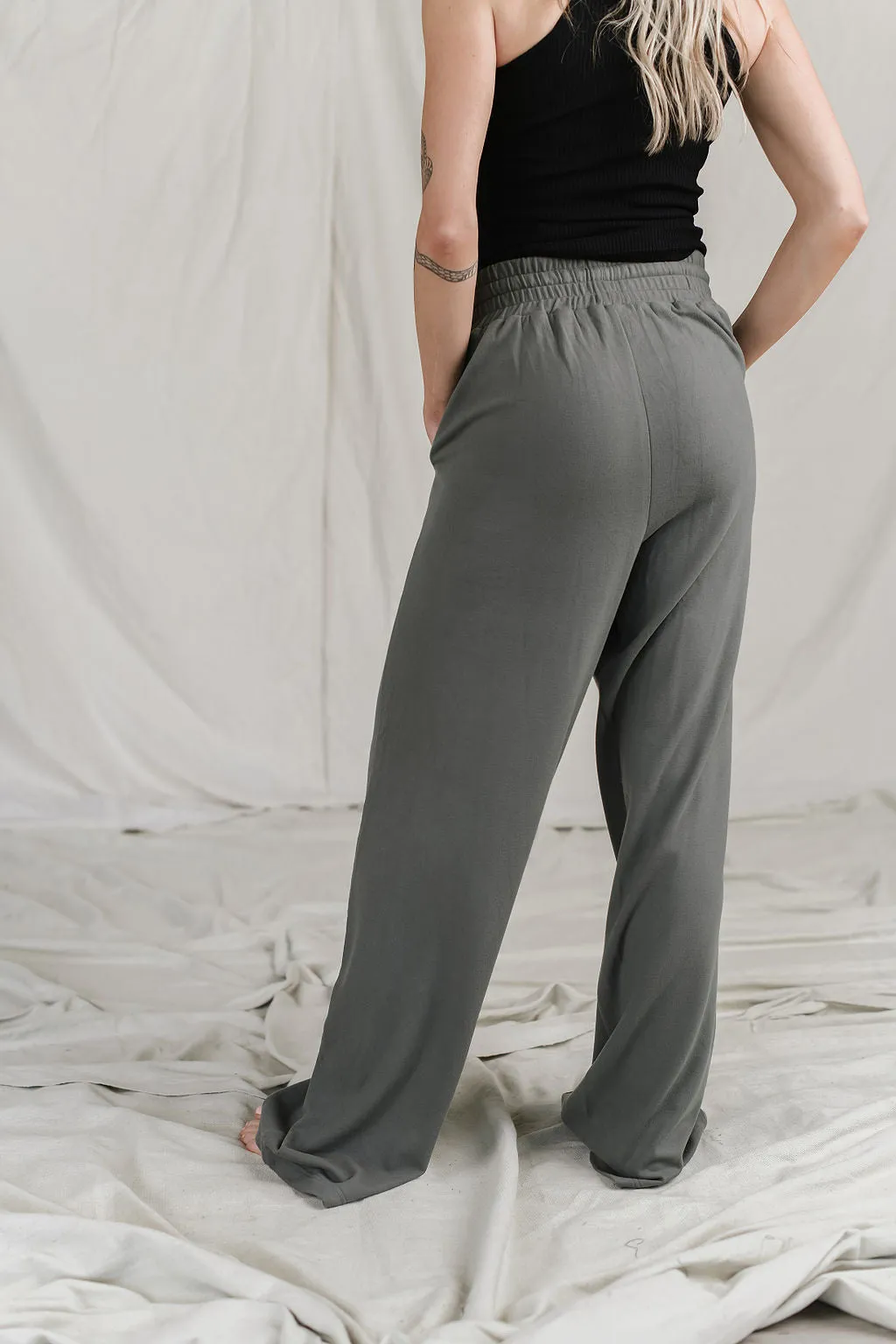 Ampersand Performance Fleece Free Time Wide Leg Pants- Wanderlust