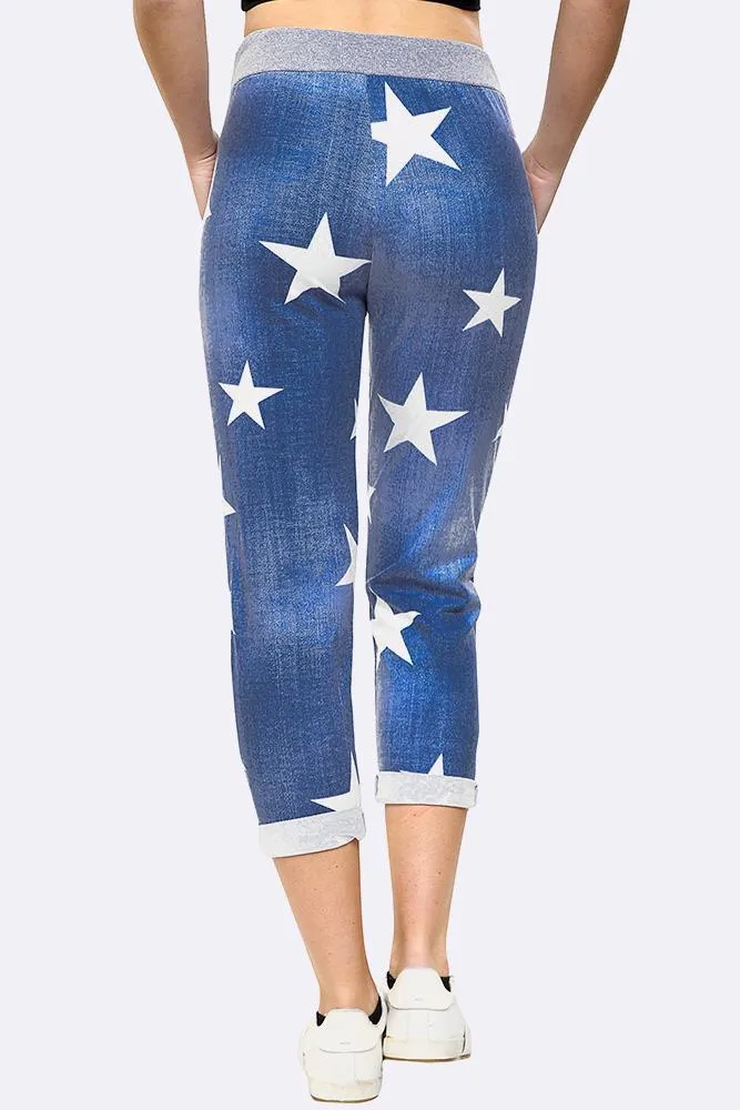 Anne   Kate Italian Star Dark Denim Print Trouser 10-12