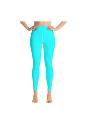 Aqua Blue Yoga Leggings