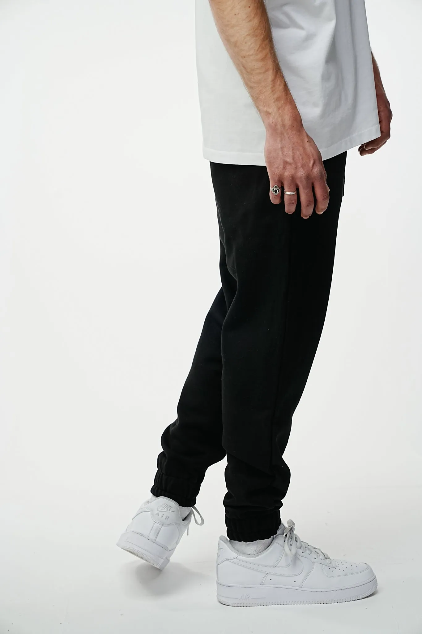 Archive Logo Baggy Sweat Pants - Black