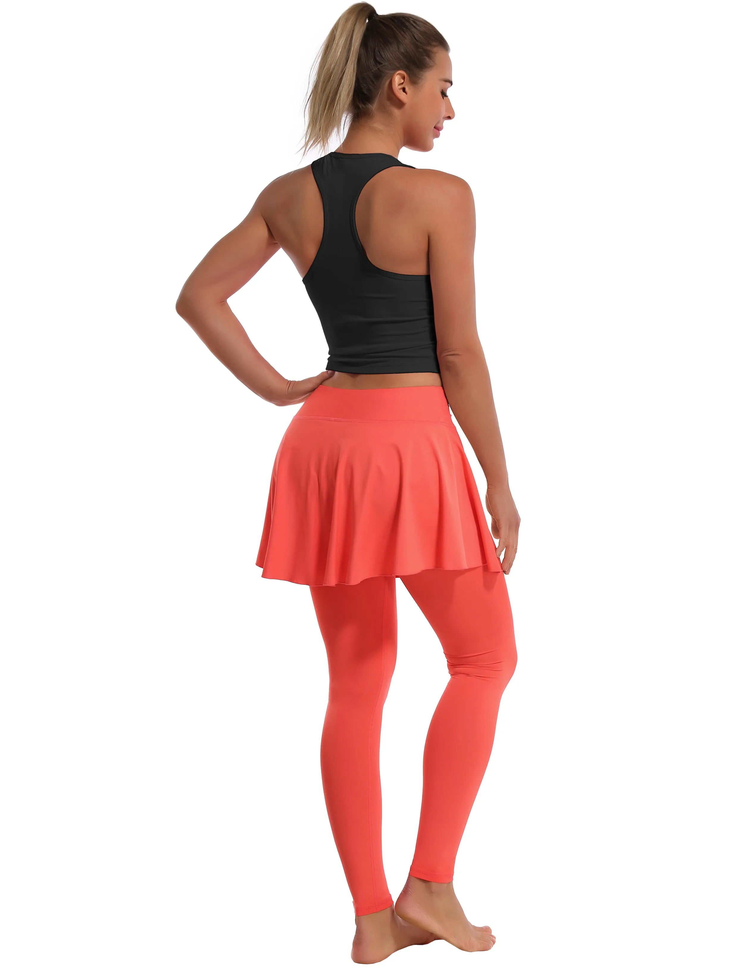 Athletic Tennis Golf Skort with Pocket Shorts coral