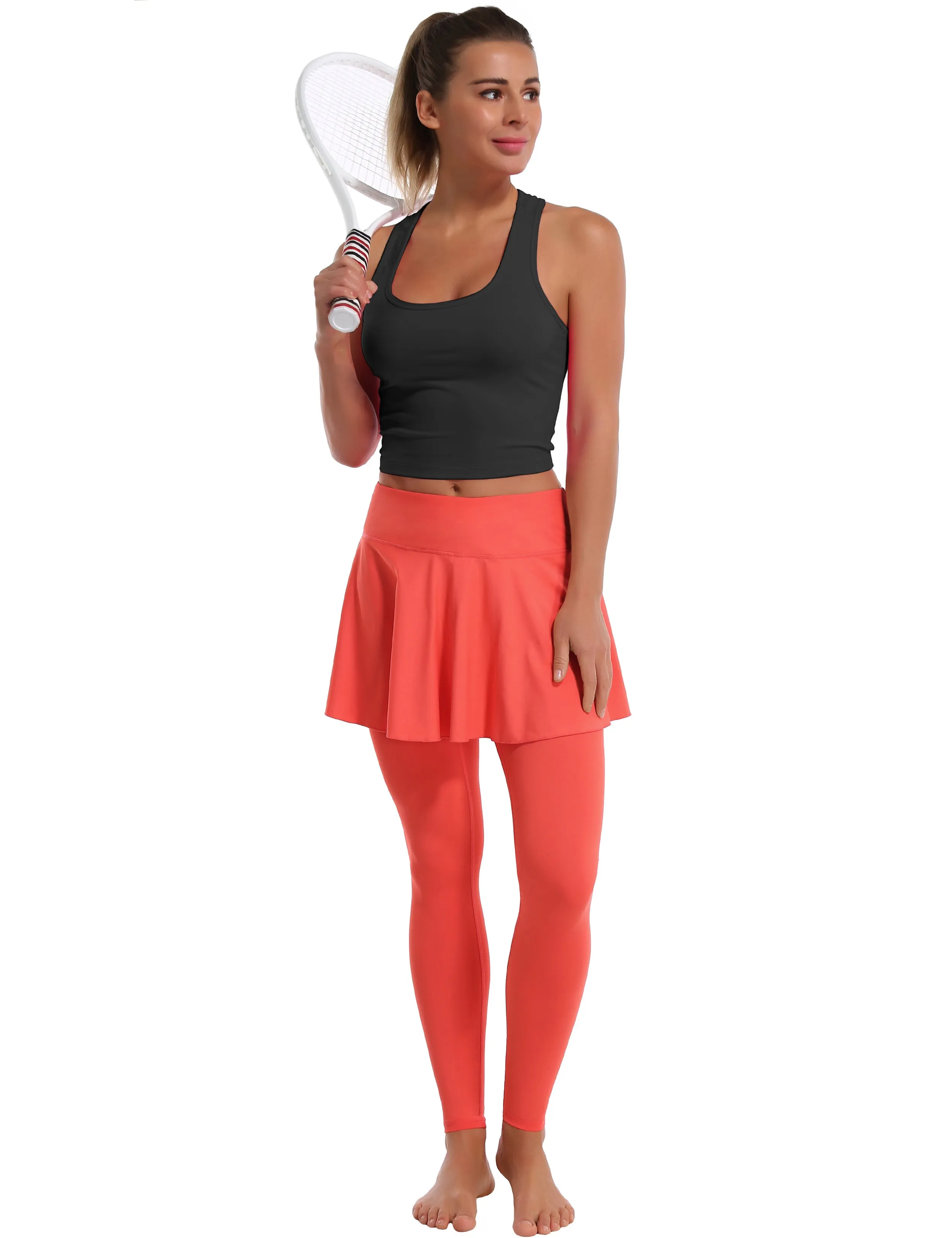 Athletic Tennis Golf Skort with Pocket Shorts coral