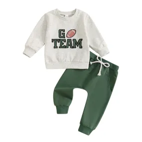 Baby/Toddler Boys GO TEAM Football Loungewear Outfit