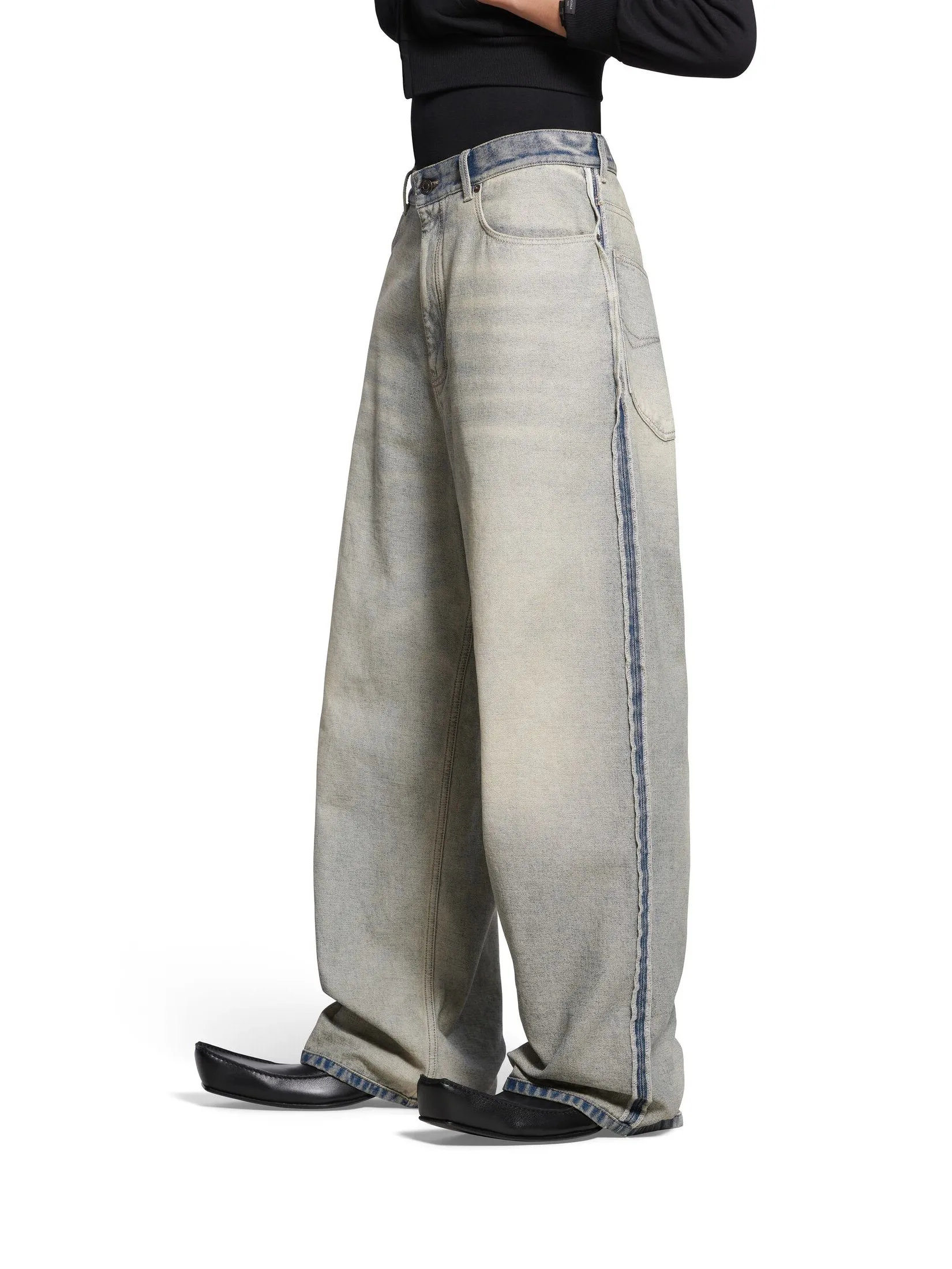 BAGGY PANTS ORGANIC LIGHT INDIGO DENIM