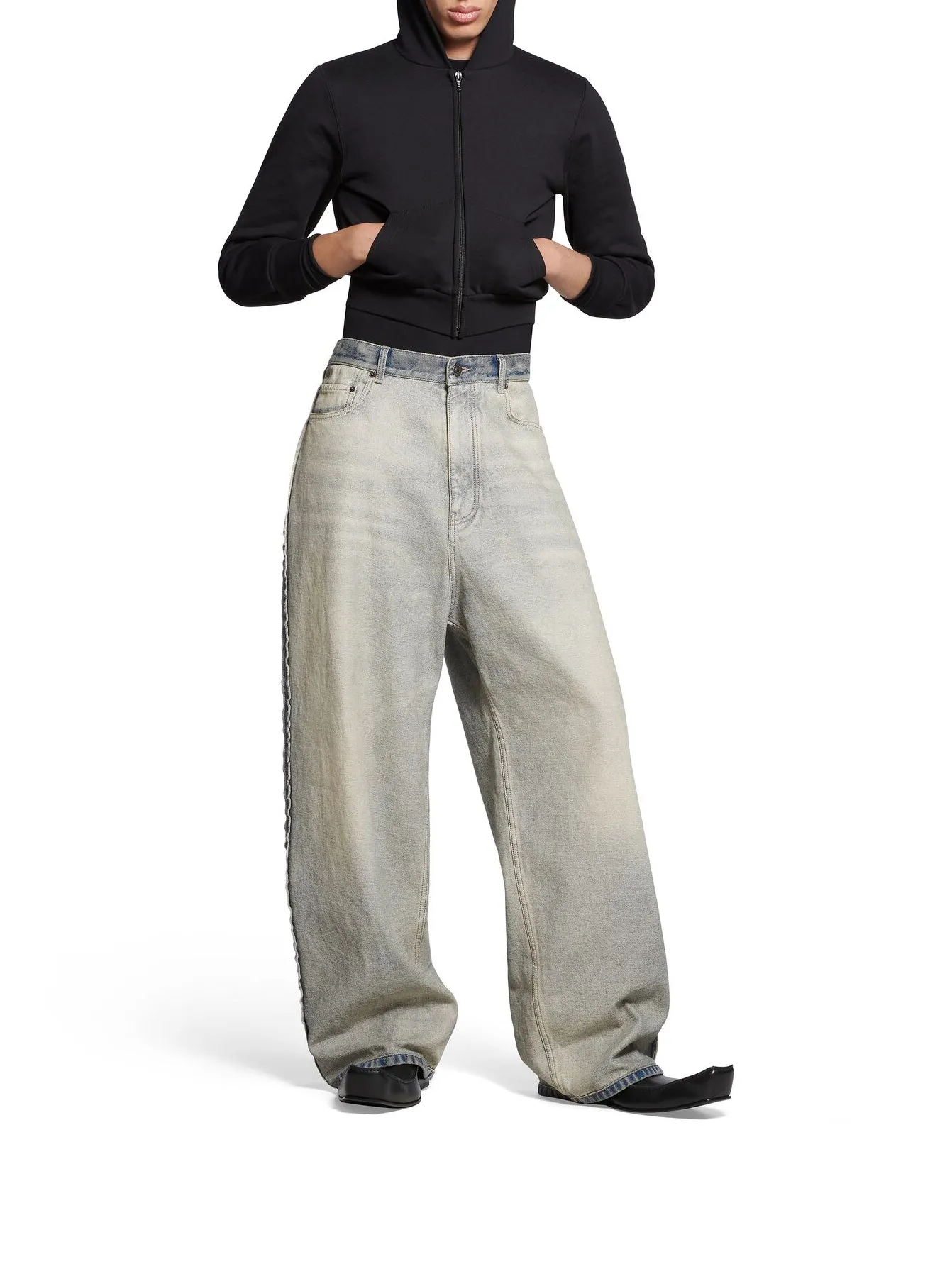 BAGGY PANTS ORGANIC LIGHT INDIGO DENIM