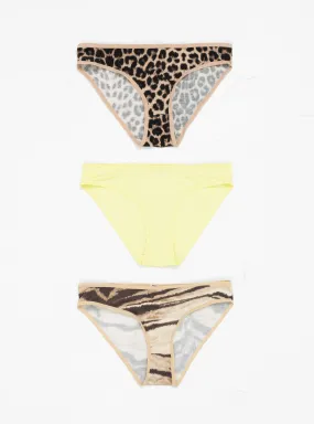 Bell Pants 3 Pack Leopard, Lime & Tiger