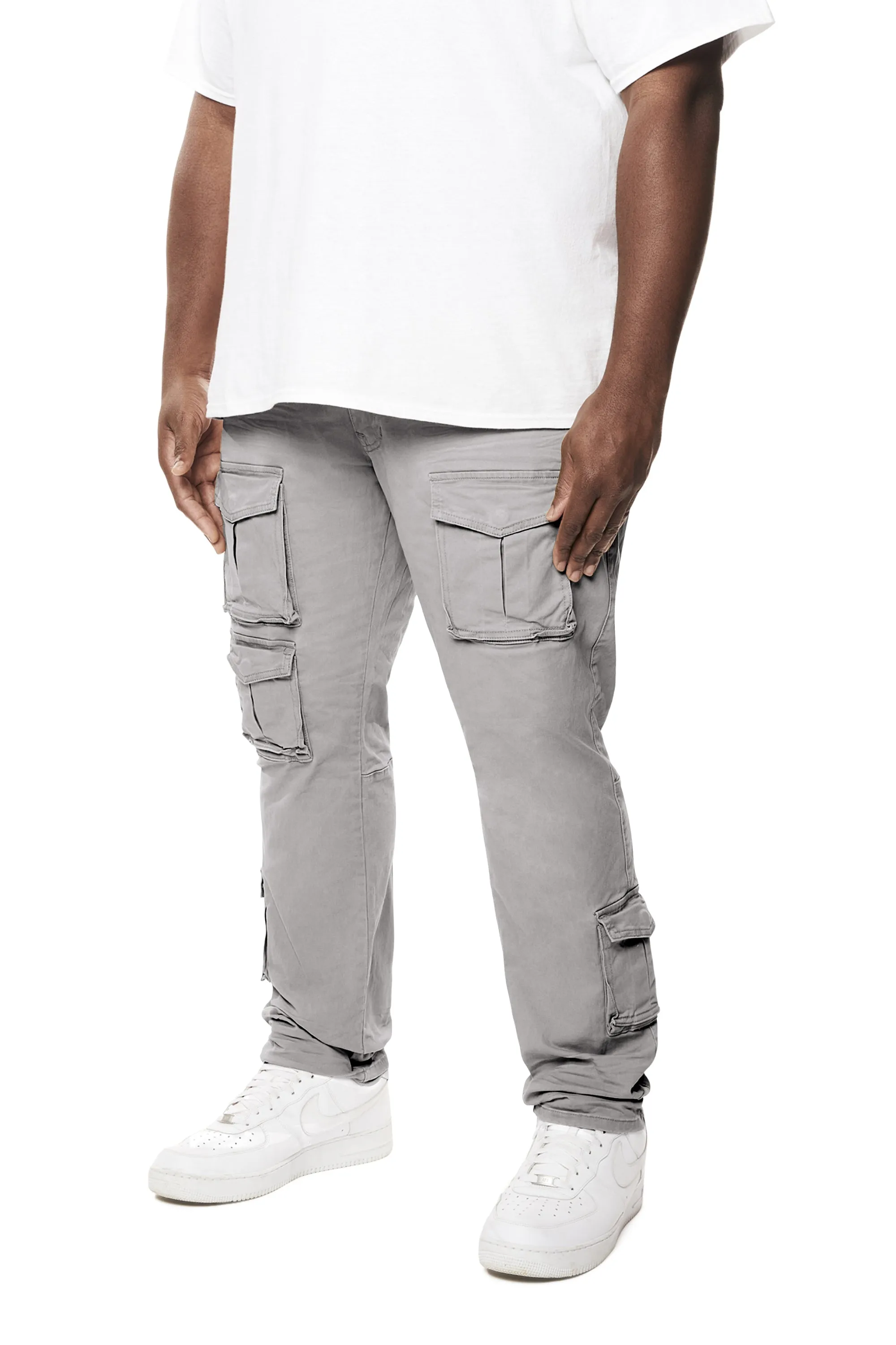 Big and Tall - 10 Pocket Twill Pants - Ultimate Grey