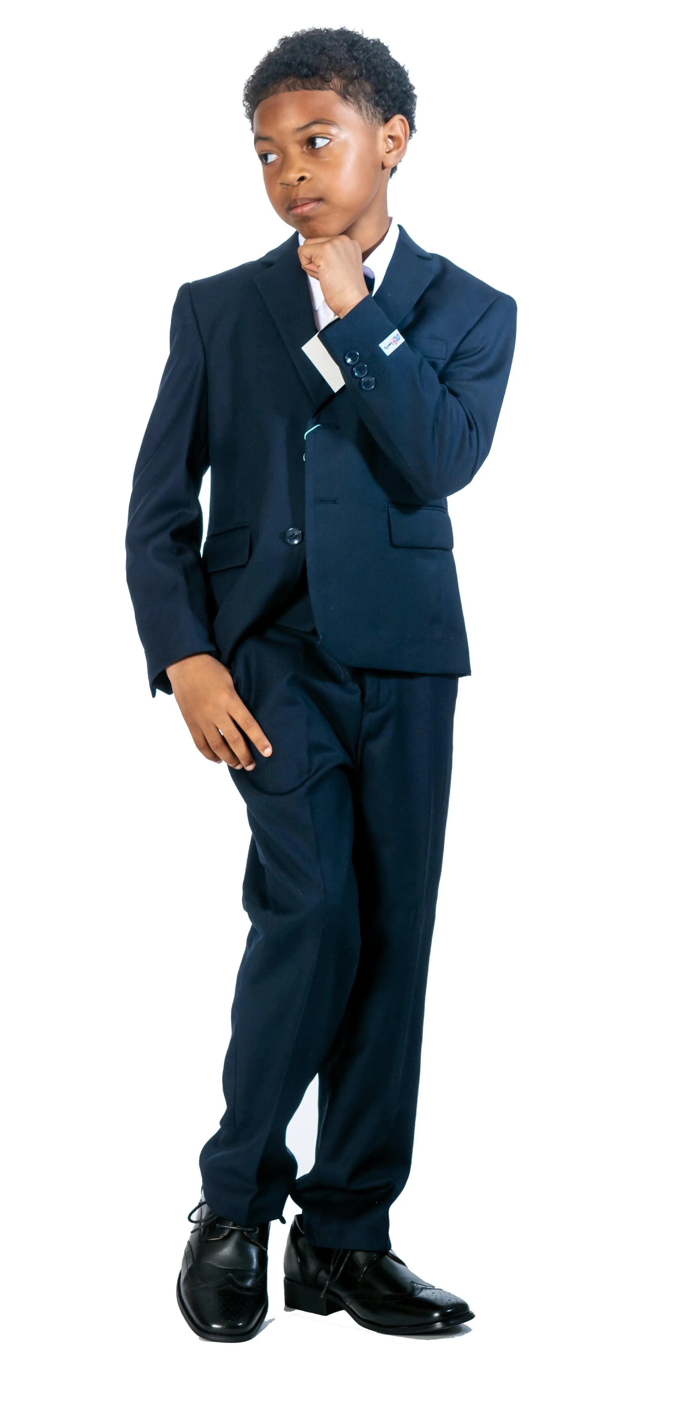 Boys 5 Piece Suit Color Navy