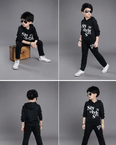 Boys letter print Tracksuit  Tops & Pants