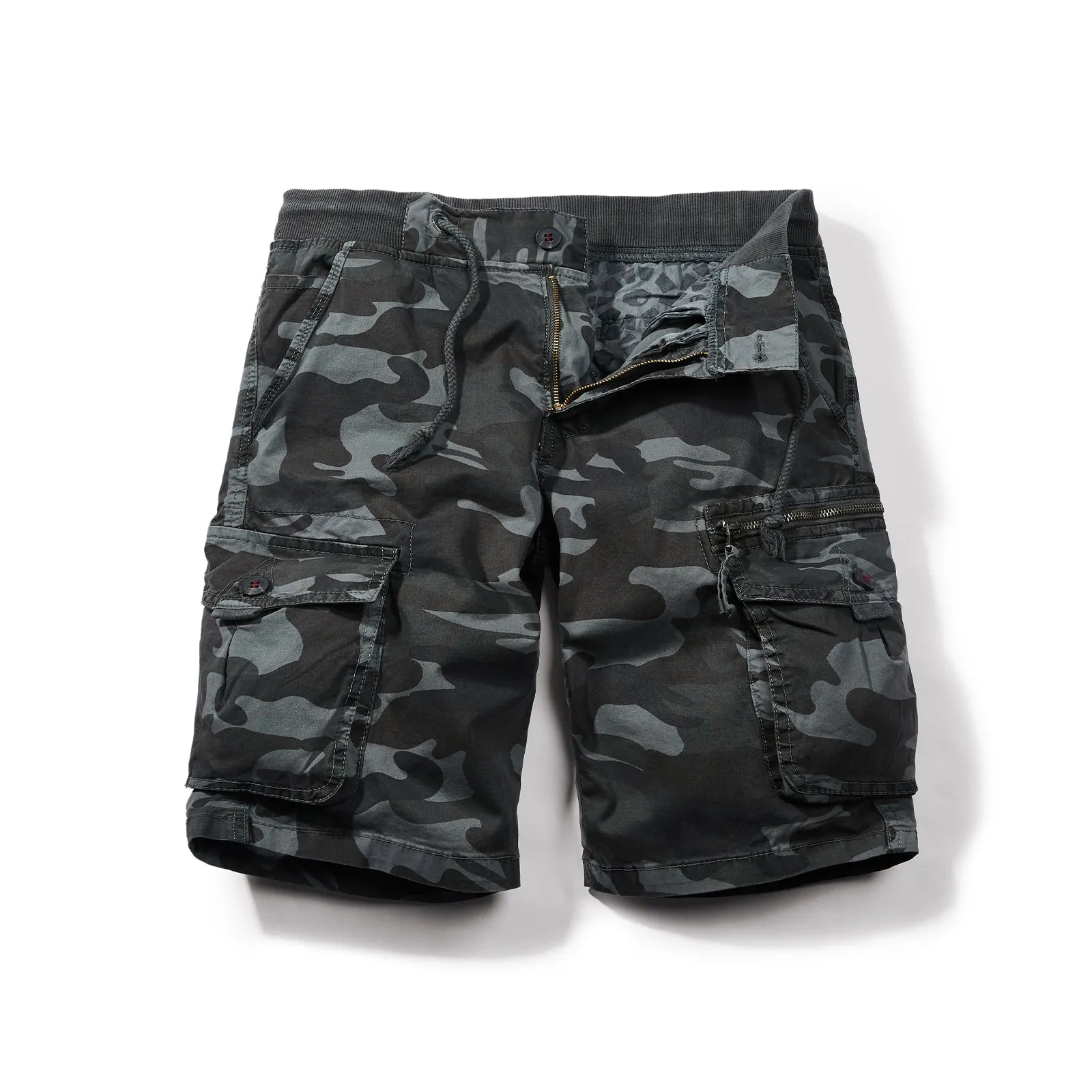 CAMO ZIPPER OUTDOOR TACTICAL 11'' INSEAM CARGO SHORTS