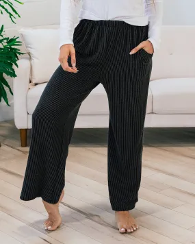 Charcoal Corded Comfy Pants FINAL SALE