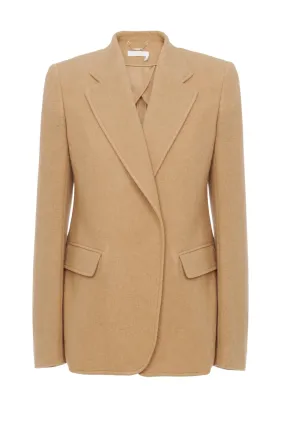 Chloé Buttonless Tailored Blazer - Worn Brown