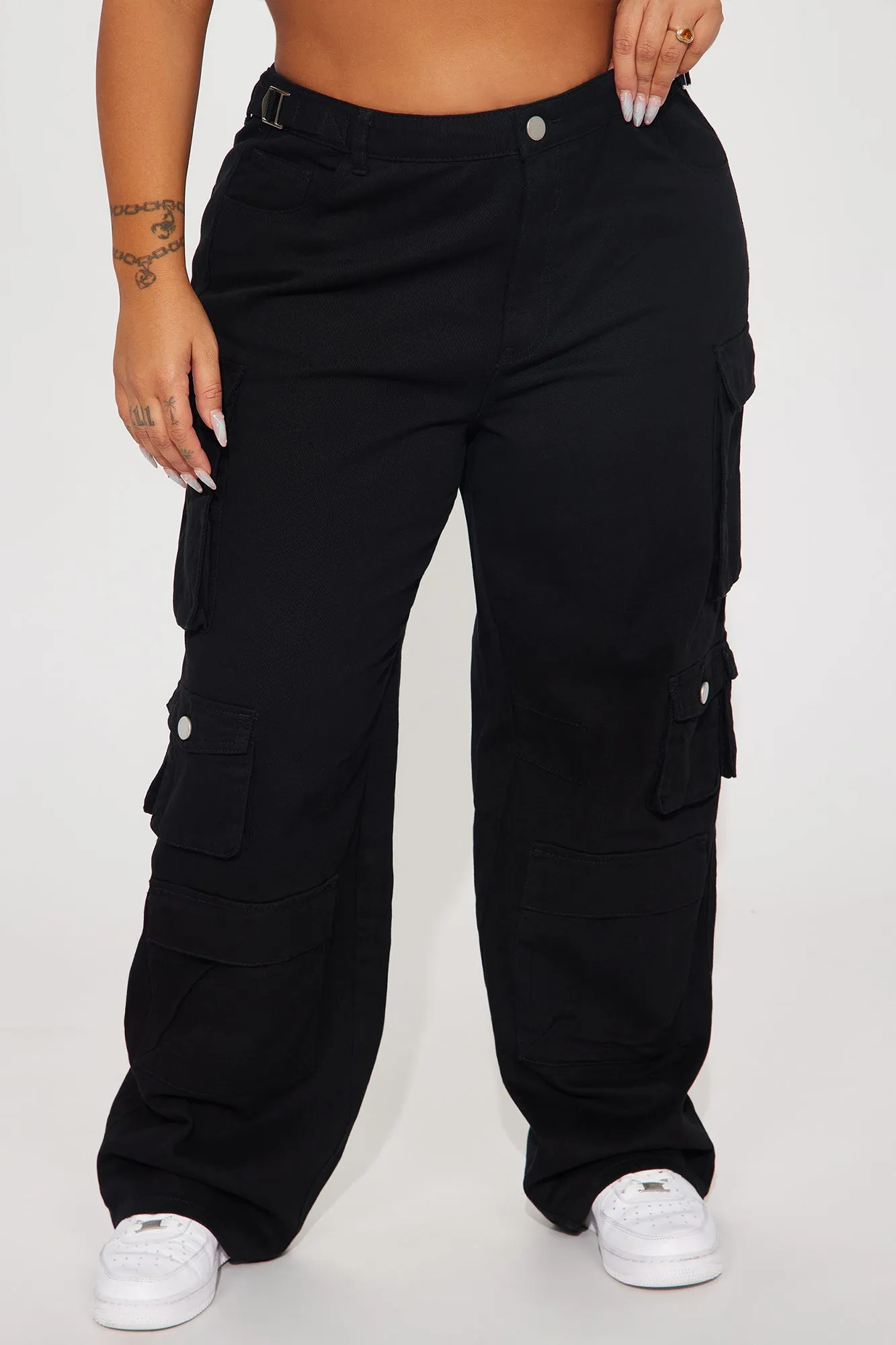 Count On It Straight Leg Cargo Pant - Black