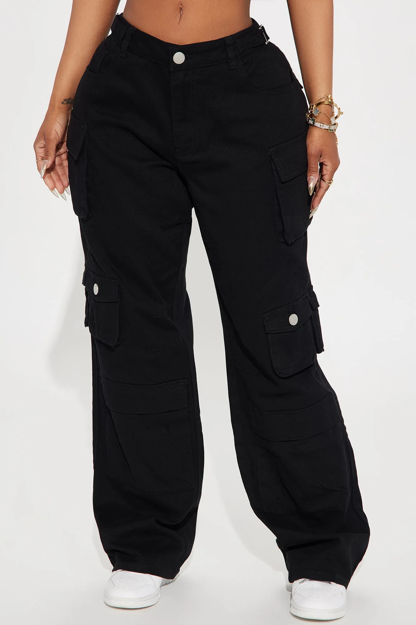 Count On It Straight Leg Cargo Pant - Black