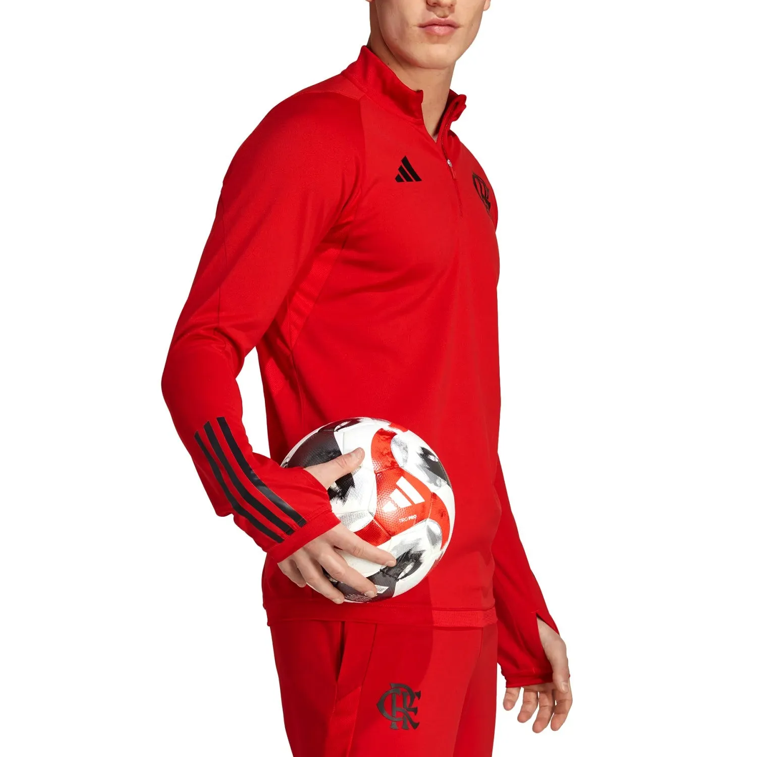 CR Flamengo red training technical Soccer tracksuit 2023/24 - Adidas