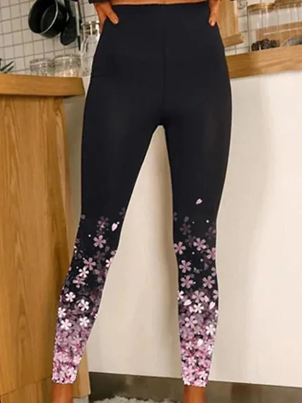 Designer Sparkle & Shine Weekend Yoga Print High-Waisted Tights Leggings