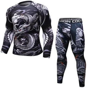 Dragon 'Silver Dragon' Elite Compression Long Sleeve Set