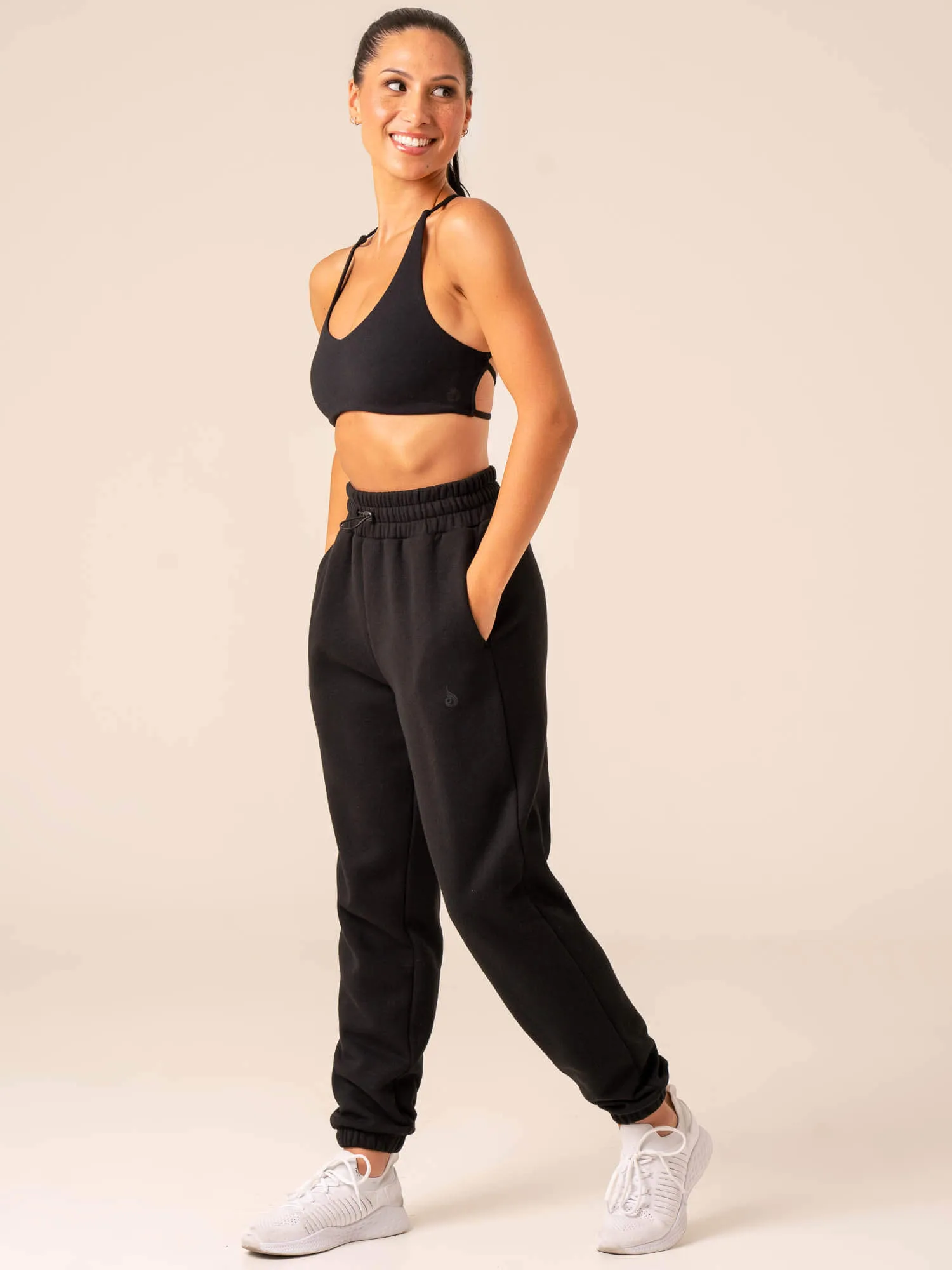 Embody Oversized Track Pants - Black