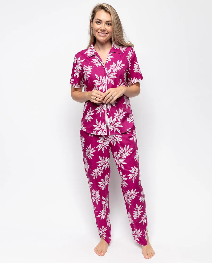 Emmi Leaf Print Pyjama Bottoms