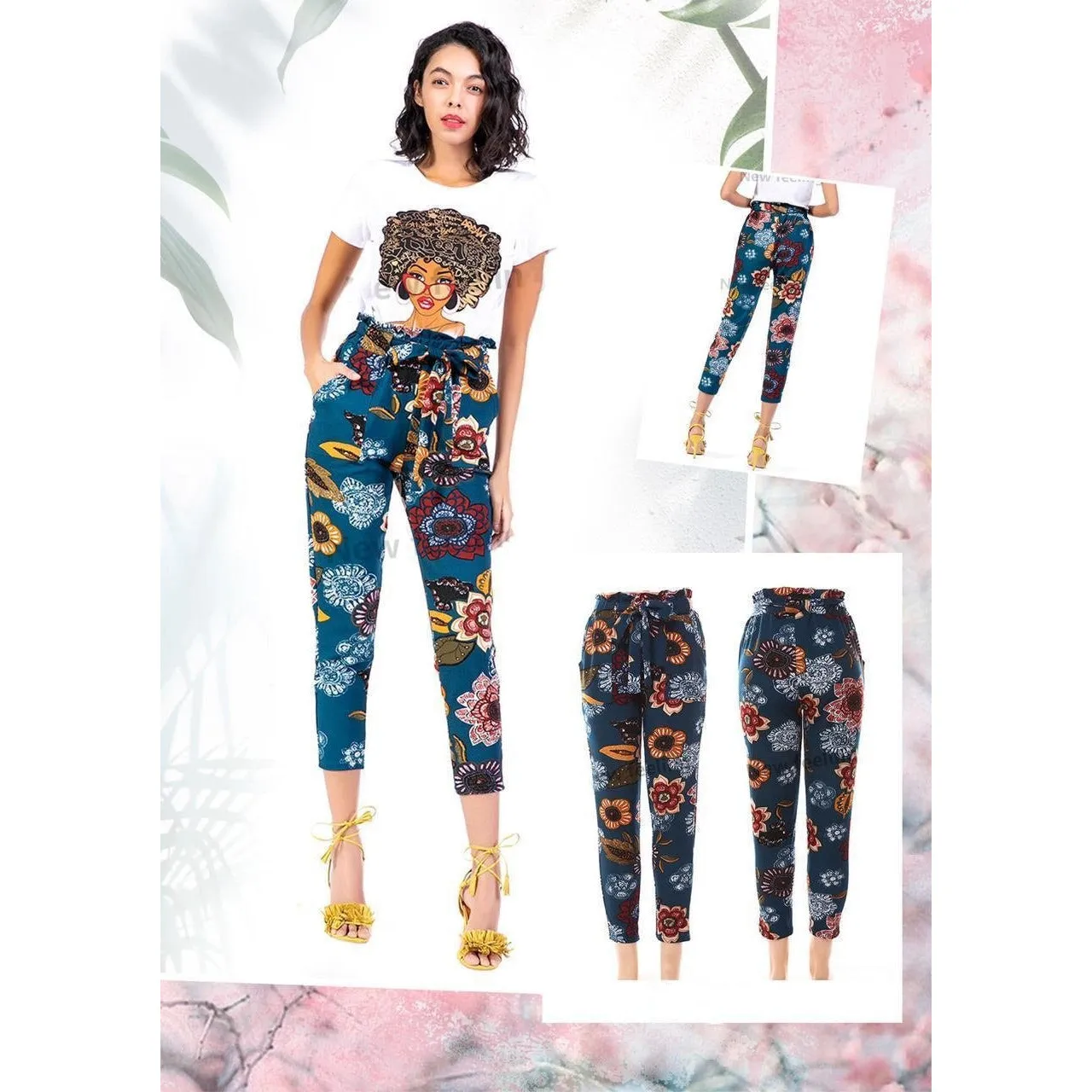 Floral High Waisted Pant