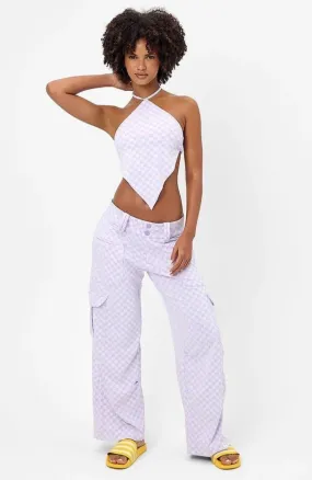 Frankies Bikinis Chilli Checkered Cargo Pant