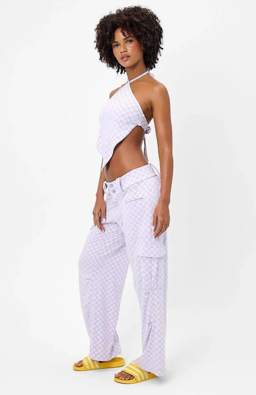 Frankies Bikinis Chilli Checkered Cargo Pant