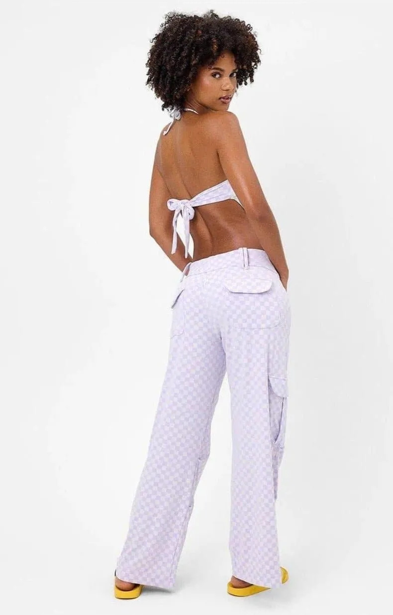 Frankies Bikinis Chilli Checkered Cargo Pant