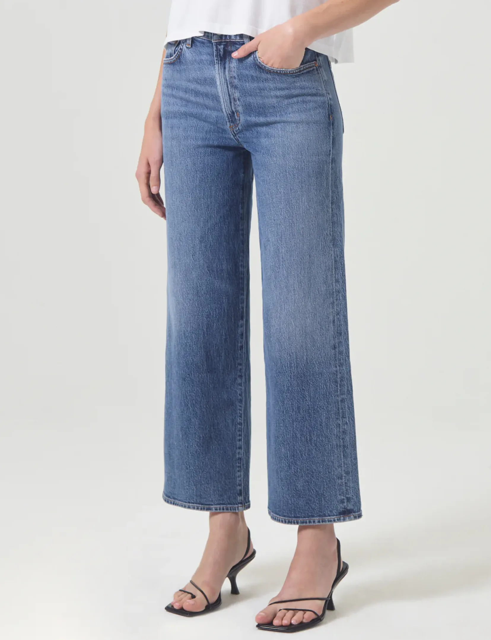 Harper High Rise Wide Leg Crop, Moor