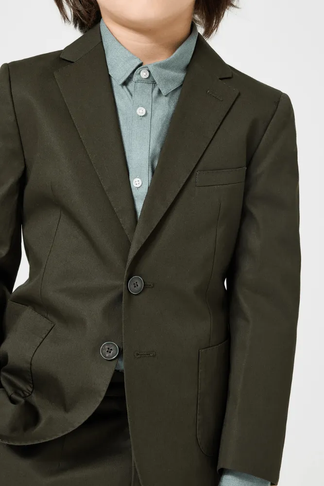 Hendrix Blazer - Olive Cotton