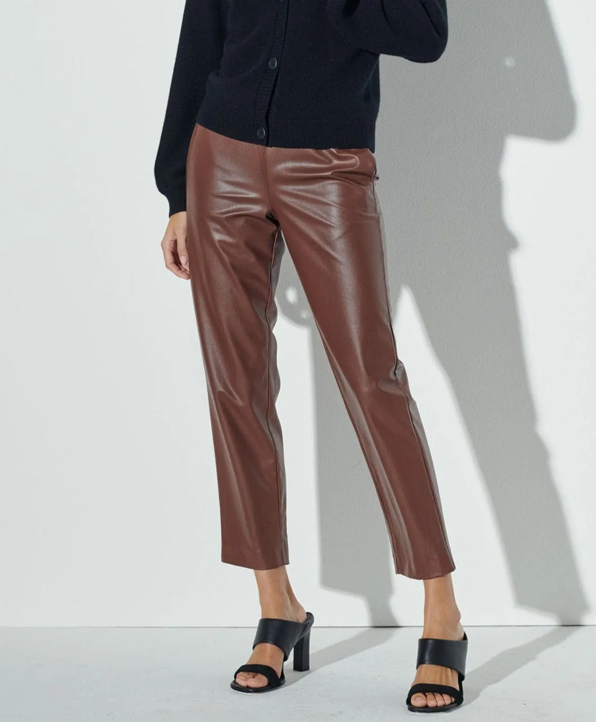 High-Rise Vegan Leather Pant