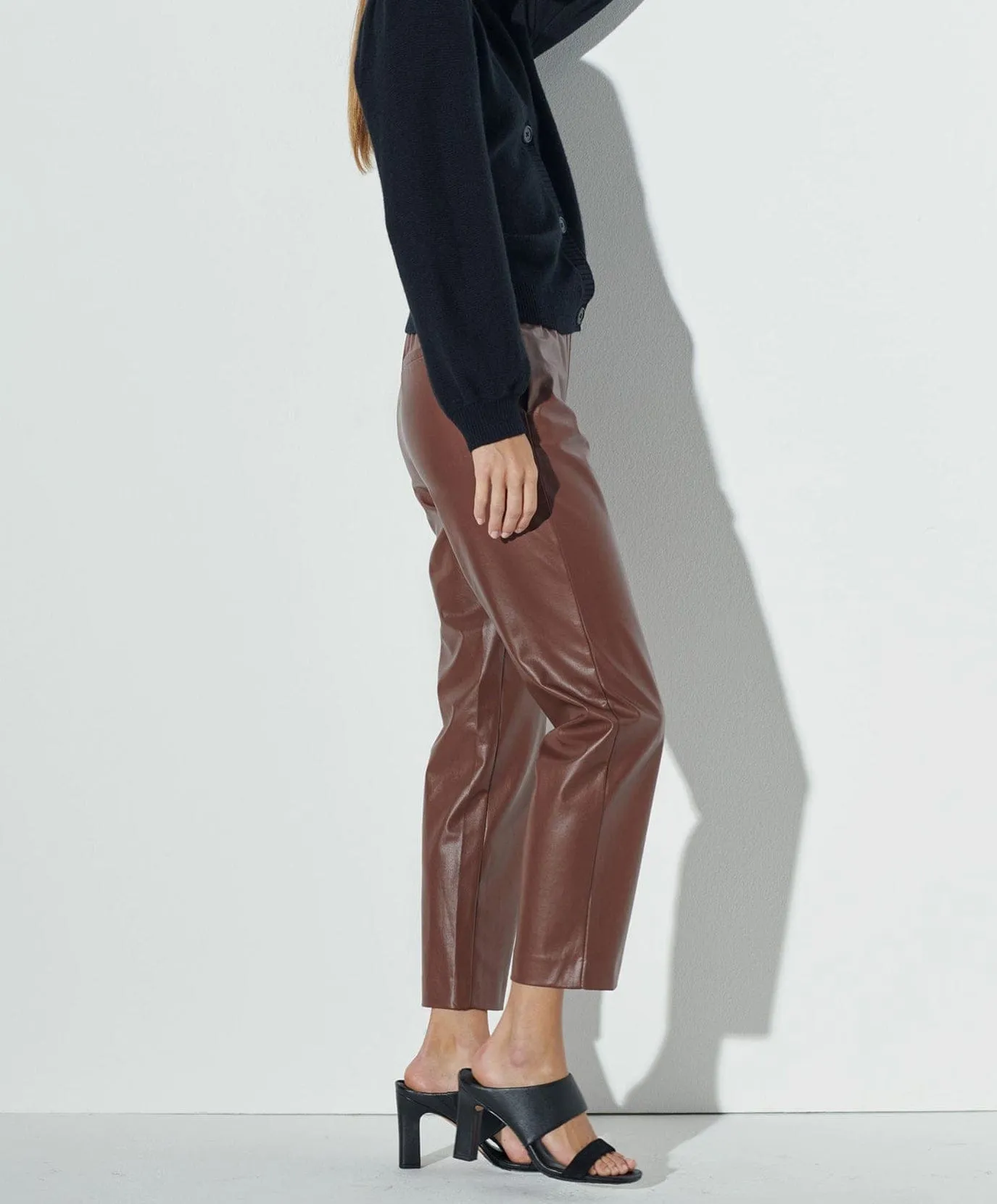 High-Rise Vegan Leather Pant