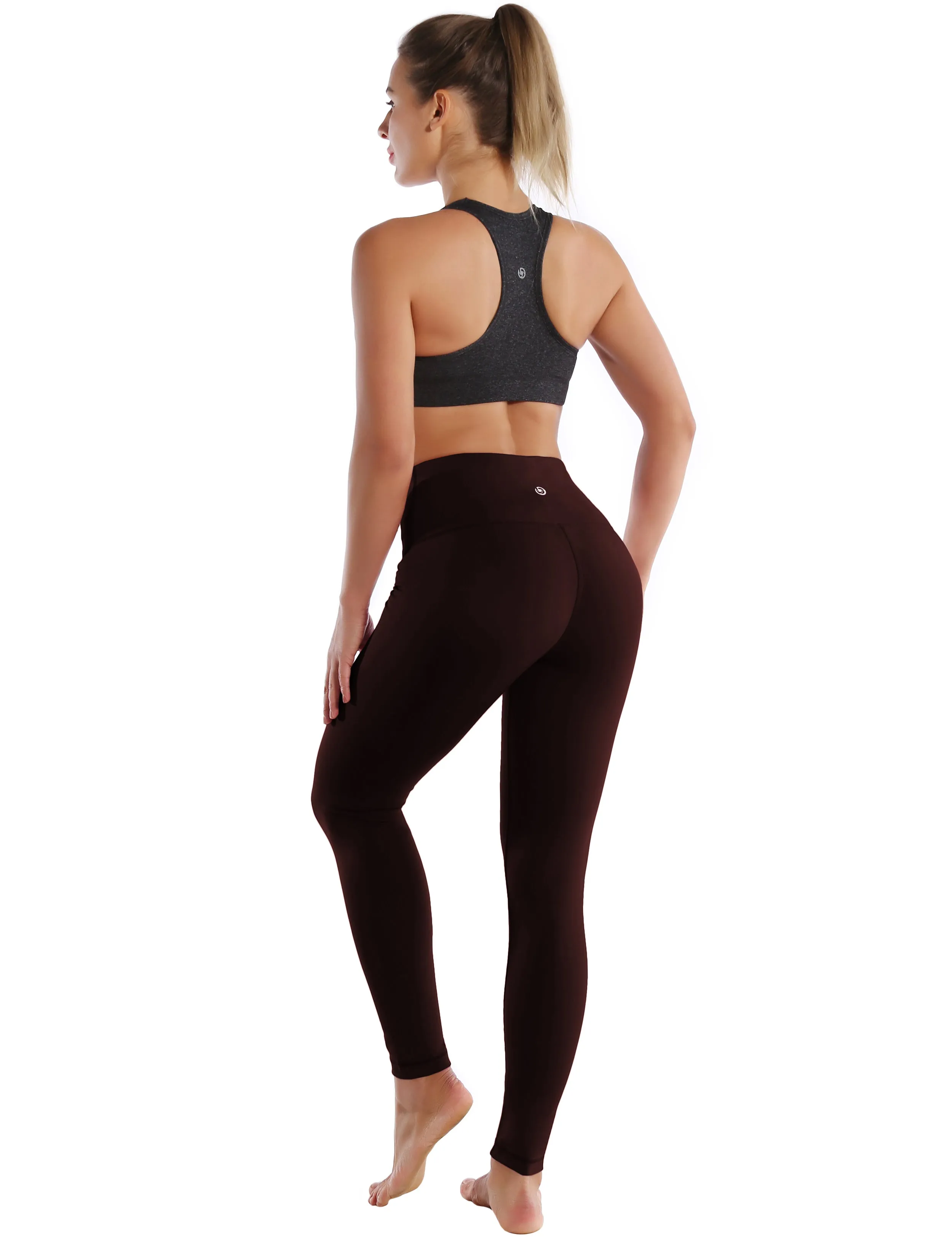 High Waist Yoga Pants mahoganymaroon