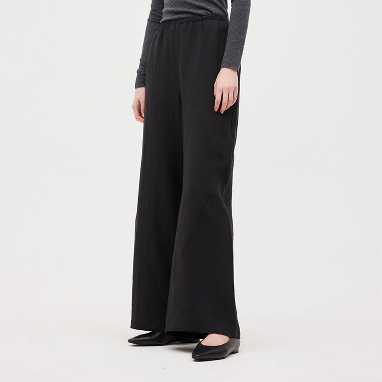 IDA PANT BLACK LINEN