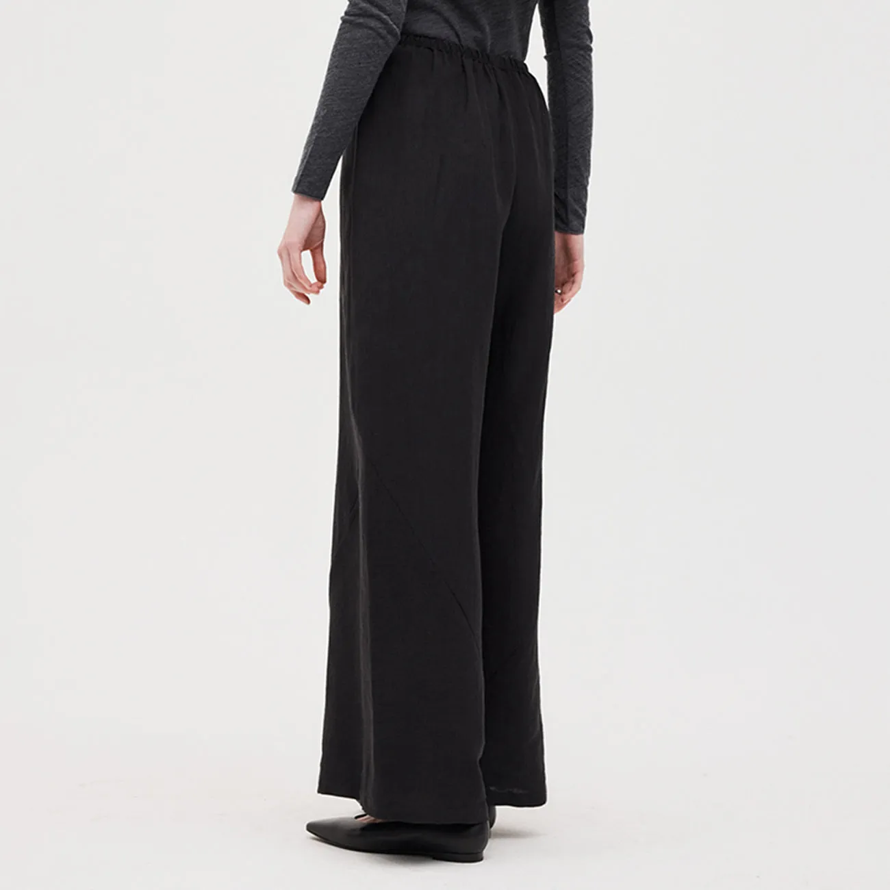 IDA PANT BLACK LINEN