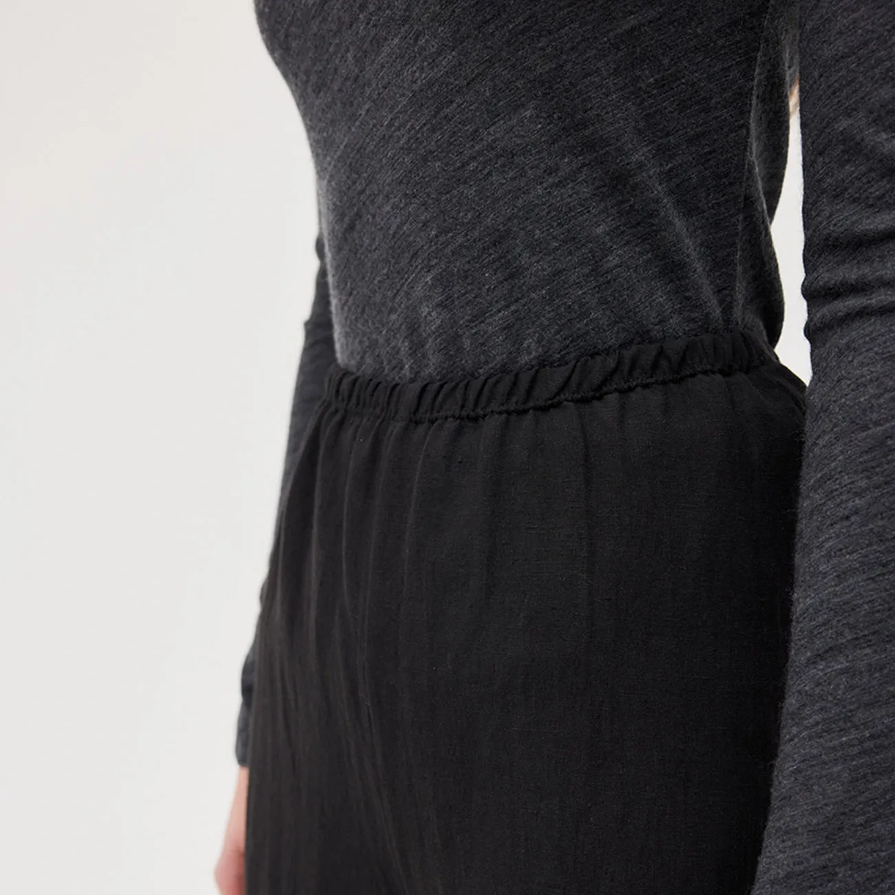 IDA PANT BLACK LINEN