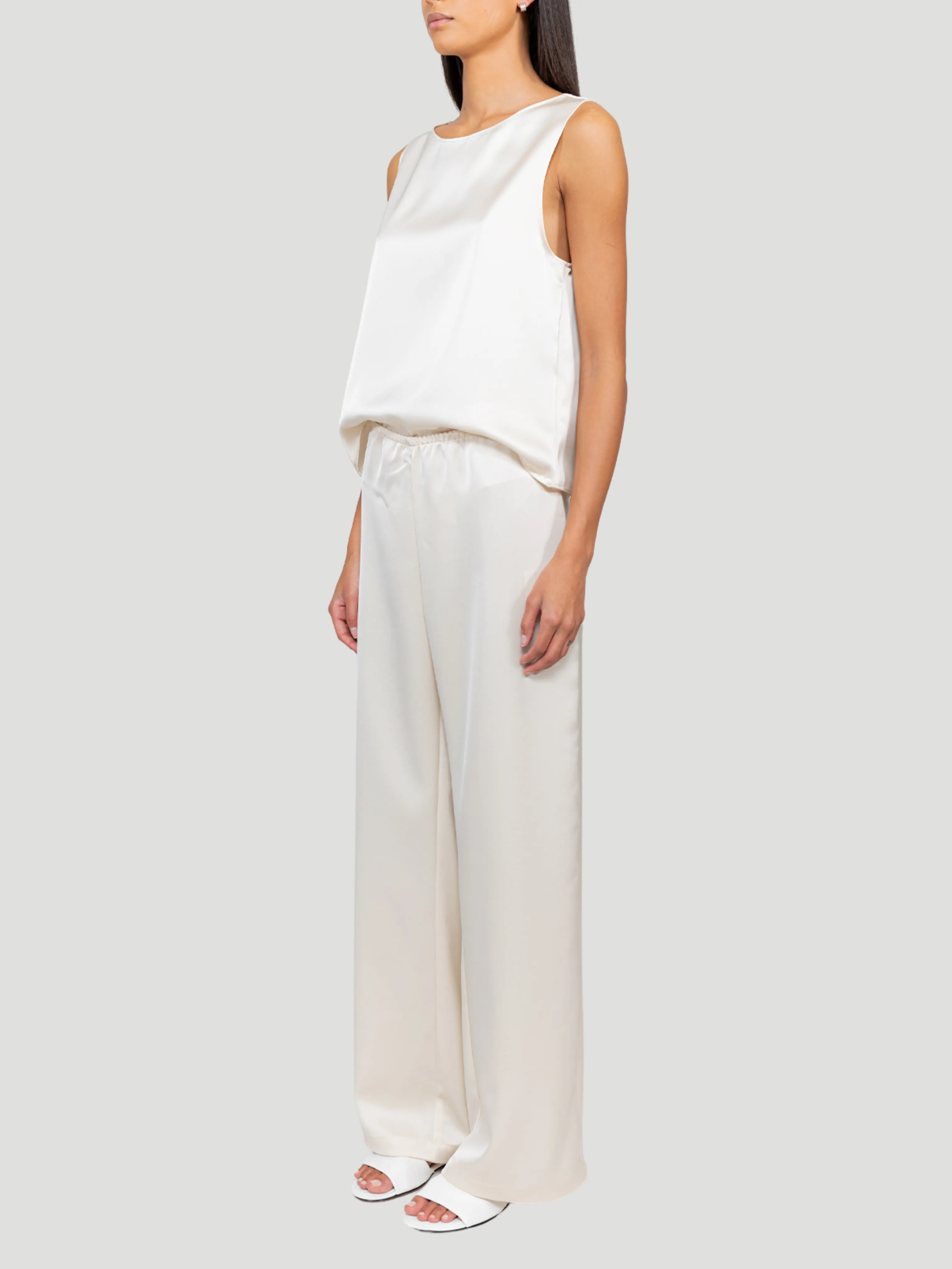 Ivory Barb Wide Leg Pant