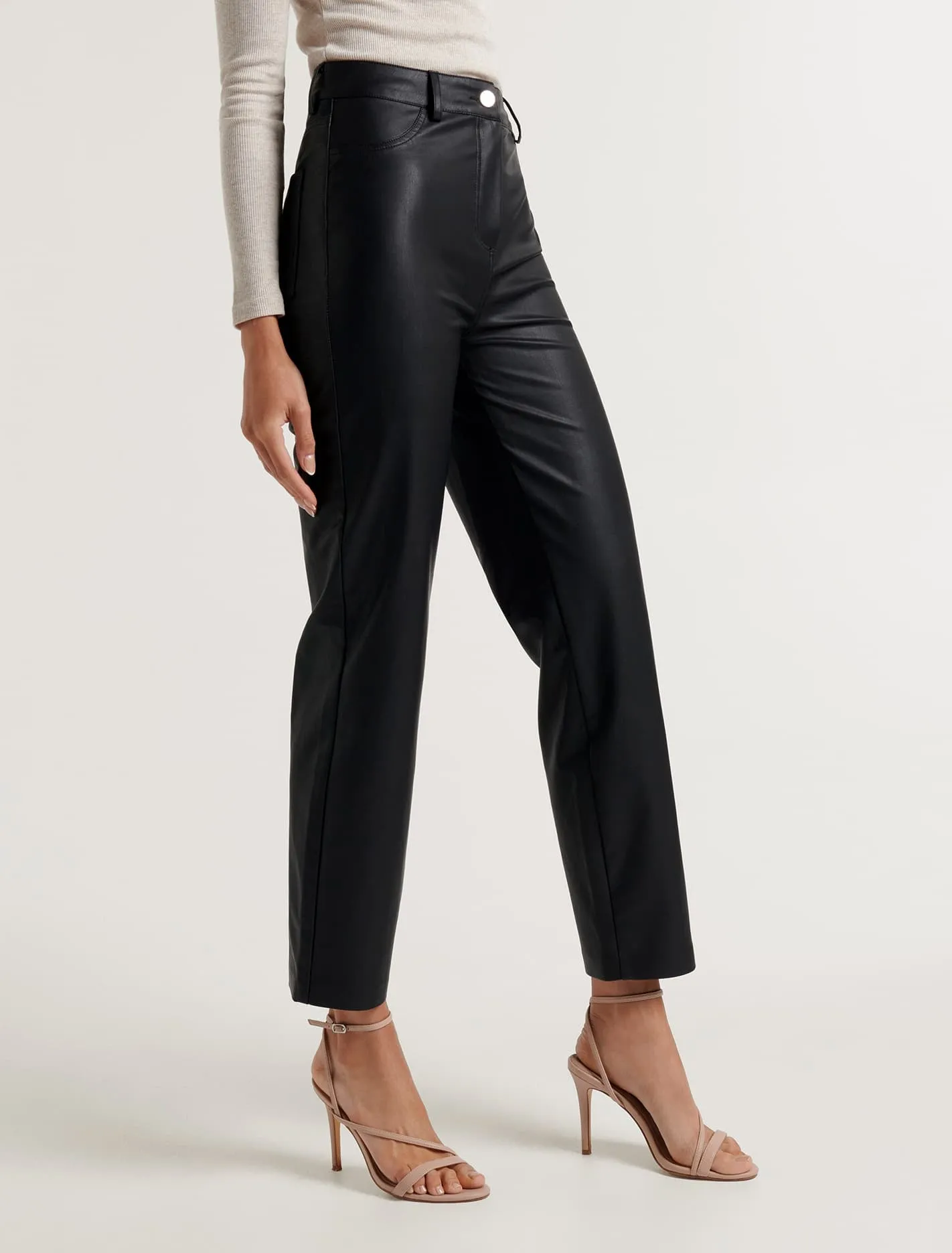 Juliet Vegan Leather Straight Leg Pants