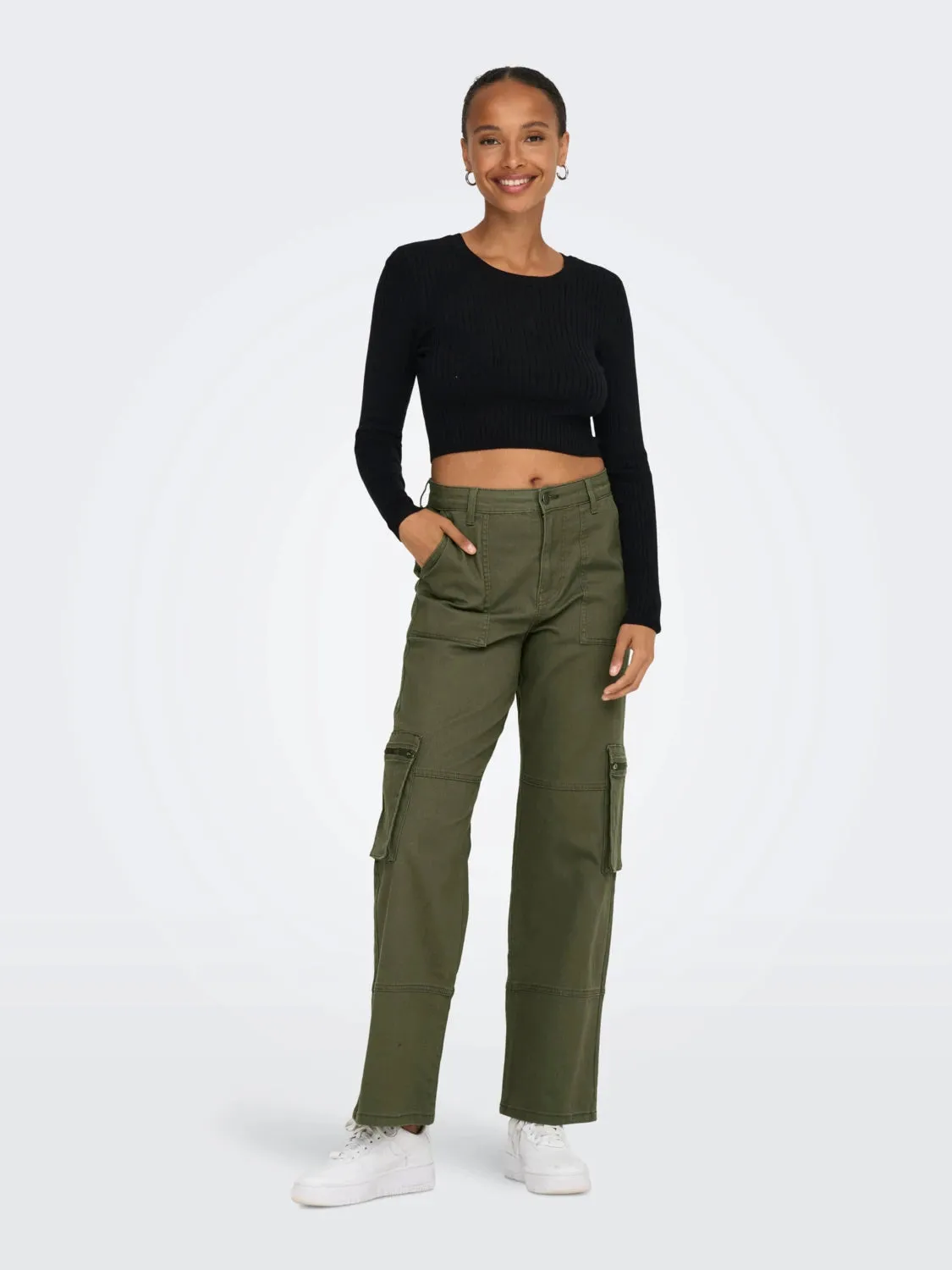 Karol LS Crop O-Neck Pullover