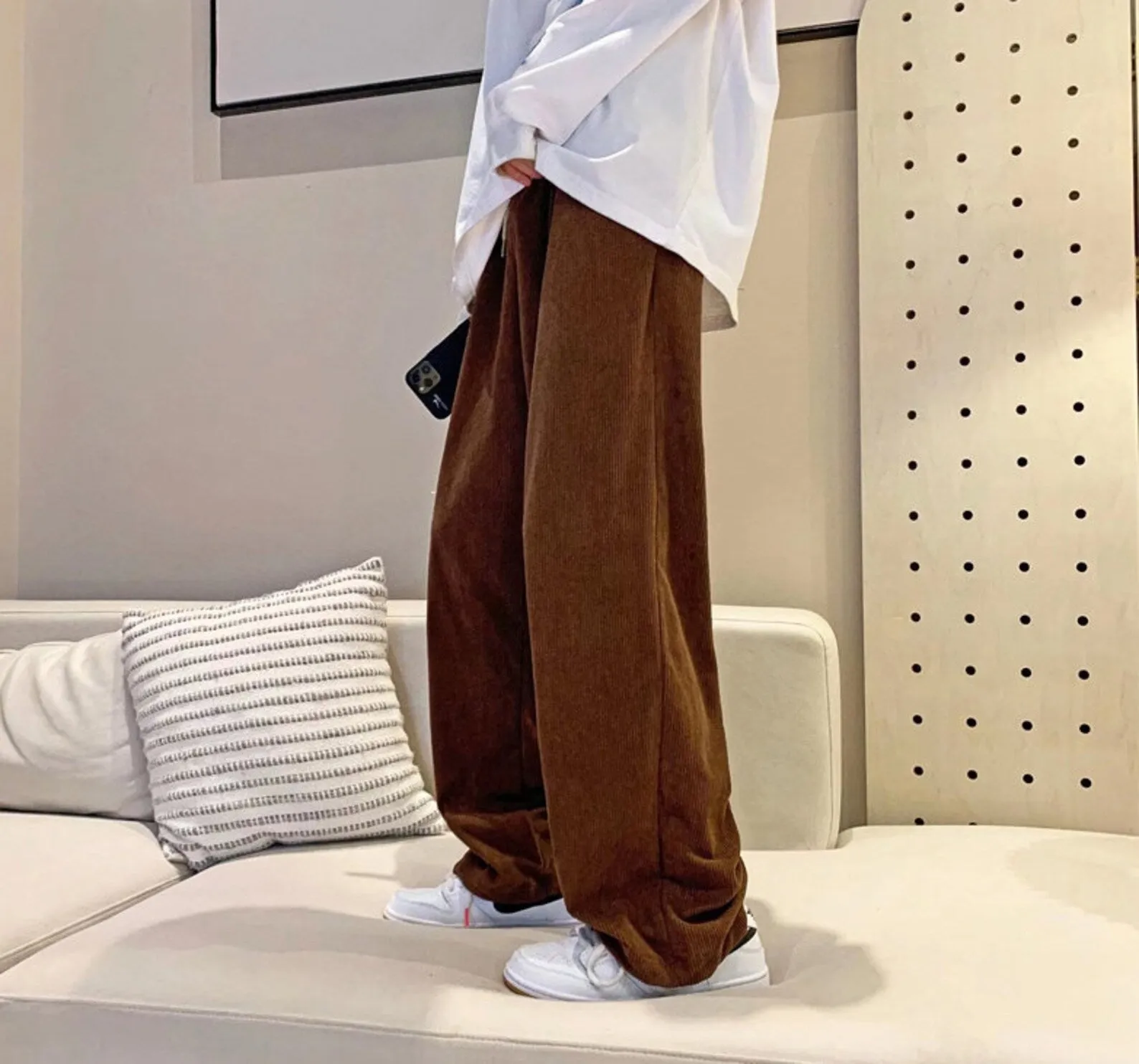 Korean Loose fit Corduroy Jogger Pants