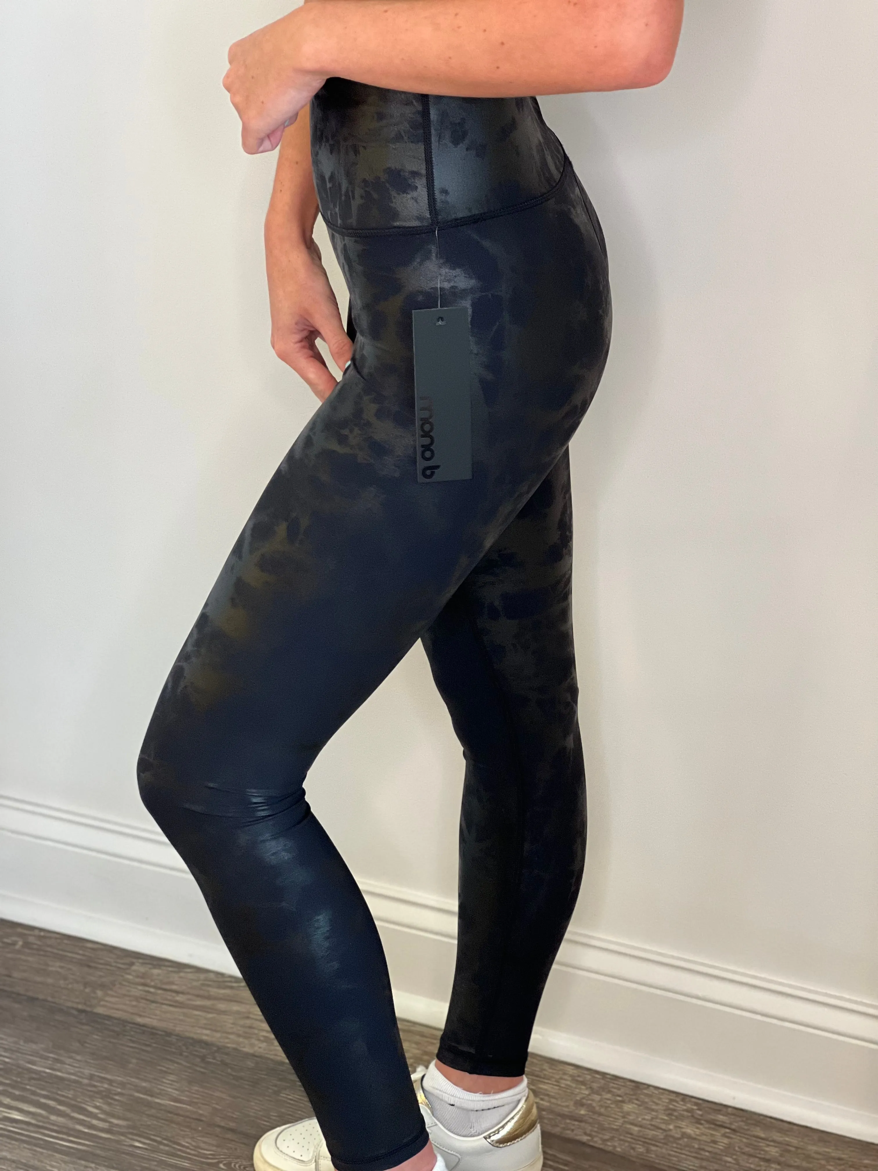 Kyra Metallic Foil Highwaist Leggings