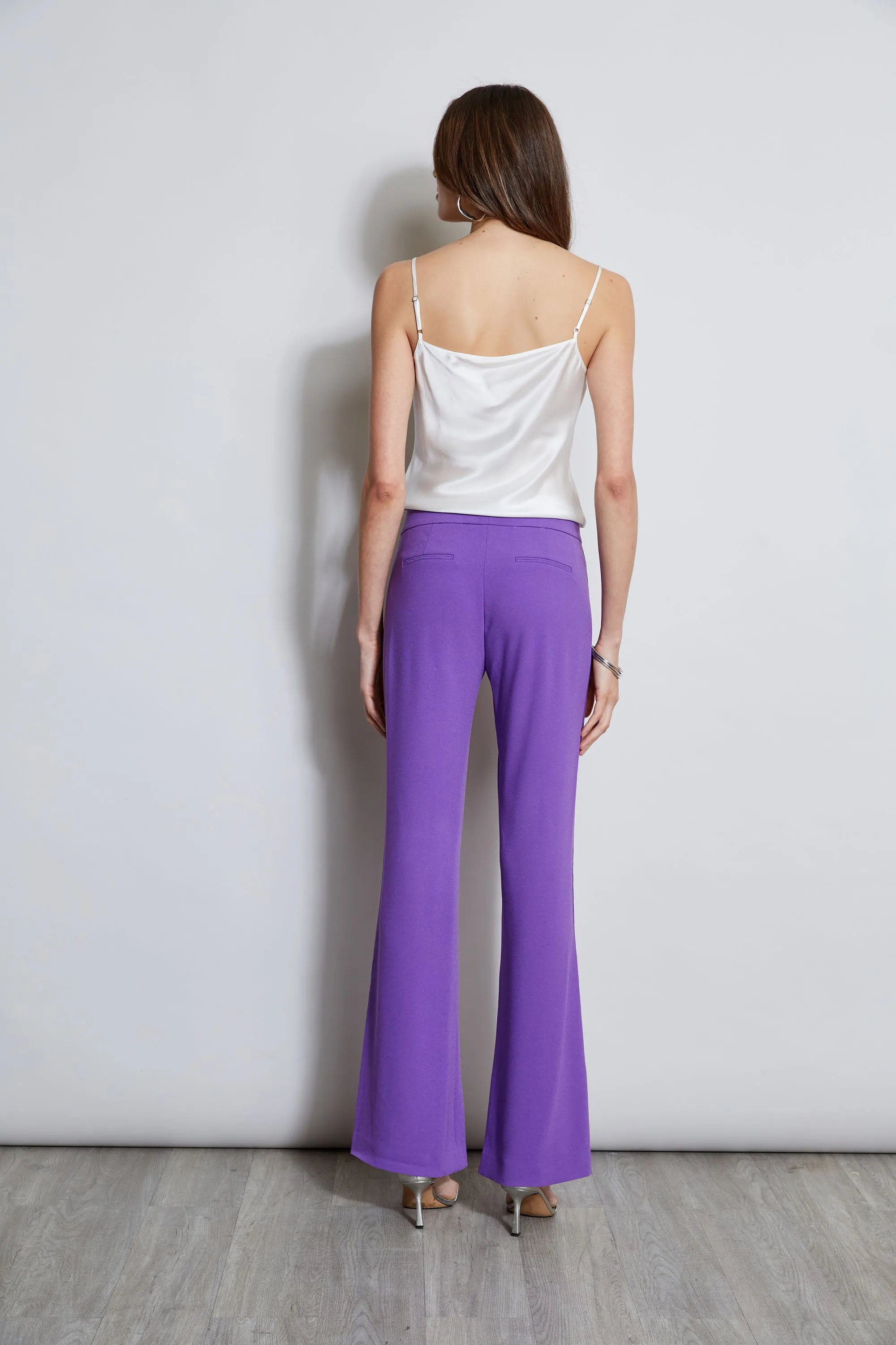 Lace Trim Fit & Flare Pant