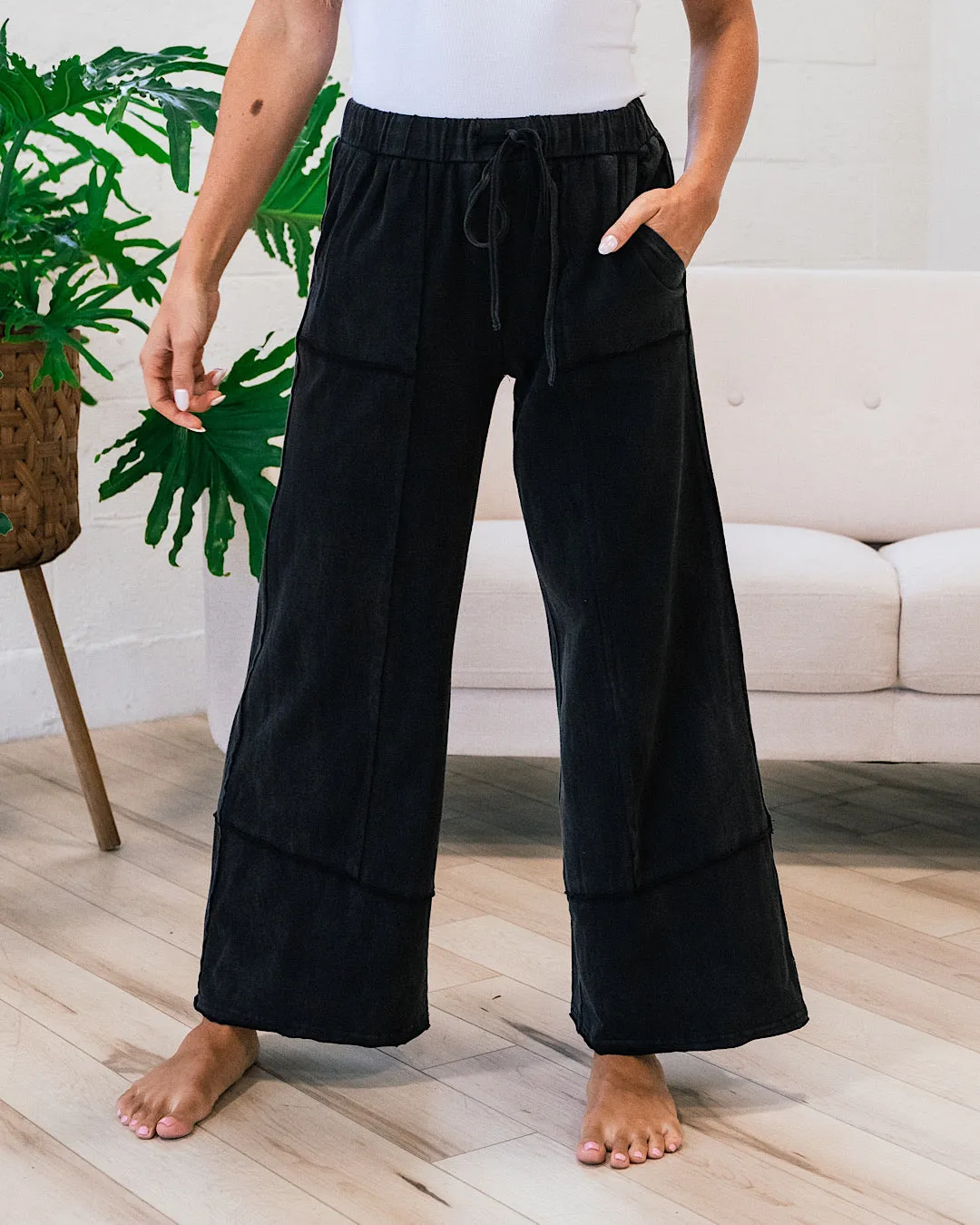 Livie Mineral Washed Wide Leg Pants