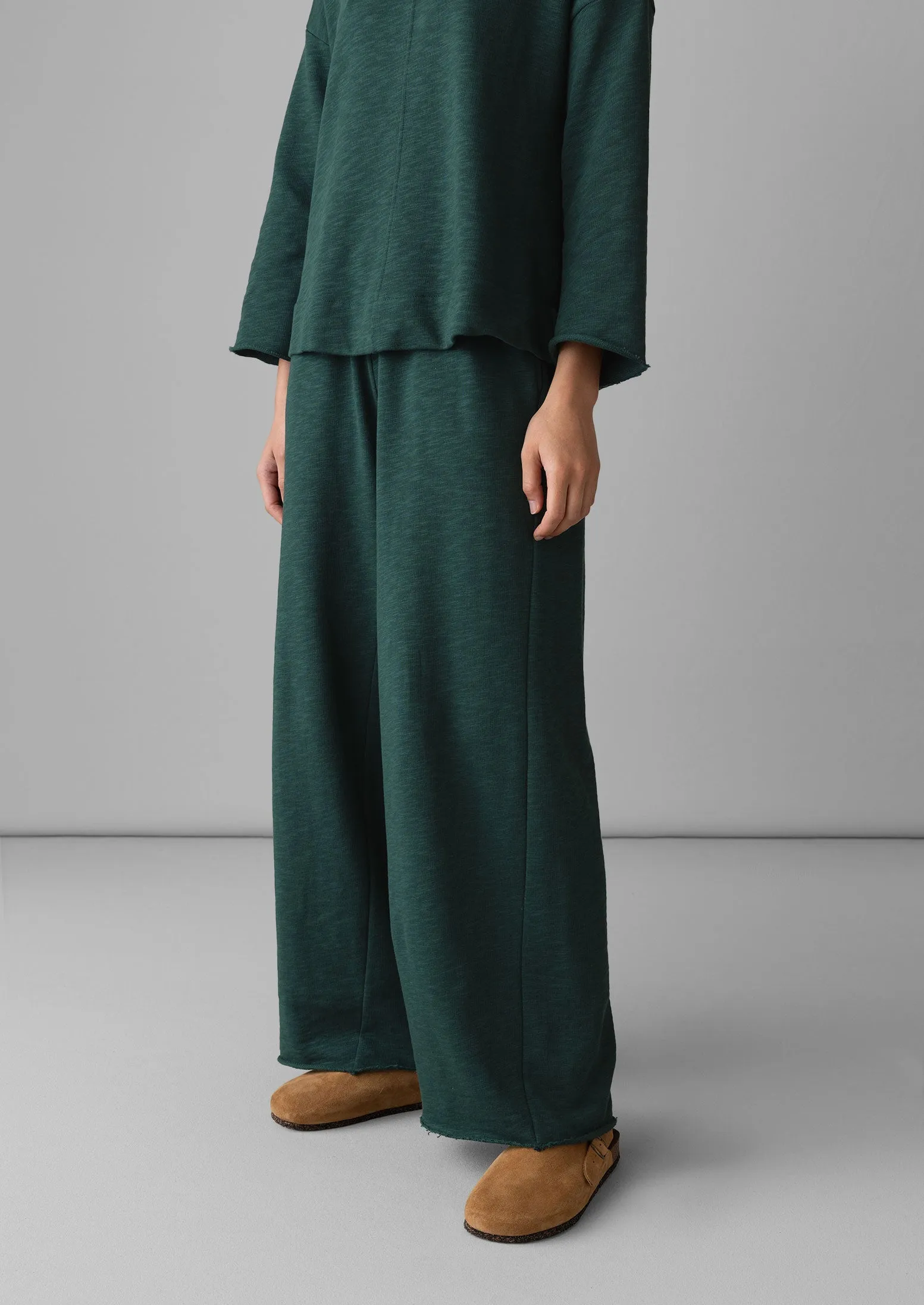 Loop Back Jersey Wide Leg Pants | Puck